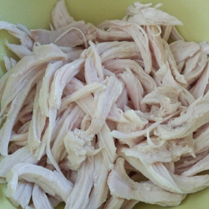 レンジで簡単 鶏むね肉で蒸し鶏 レシピ 作り方 By おいもマロン 楽天レシピ